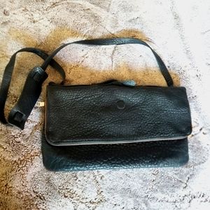 Me char pebble leather black crossbody bag OS